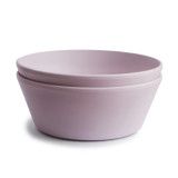 Mushie Round Dinnerware Bowls Set Of 2 - Soft Lilac  Mushie Round Dinnerware Bowls Set Of 2 - Soft Lilac