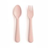 Mushie Dinnerware Fork And Spoon Set - Blush Mushie Dinnerware Fork And Spoon Set - Blush