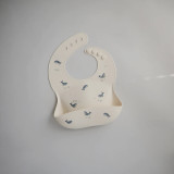 Mushie Silicone Baby Bib - Whales Mushie Silicone Baby Bib - Whales
