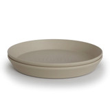 Mushie Round Dinnerware Plates Set Of 2 - Vanilla Mushie Round Dinnerware Plates Set Of 2 - Vanilla