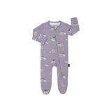 Footed Zipper Sleeper - Penguins (Periwinkle)