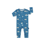 Long Sleeves Pocket Romper - Penguins (Night Sky)