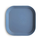 Mushie Square Dinnerware Plates Set Of 2 - Twilight Blue