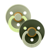 BIBS Pacifier Studio Colour 2 PACK Fusion Latex - Sage Hunter Green Mix