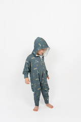 Hooded Zipper Romper - Construction