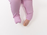 Ribbed Bamboo Sleeper with Fold-over Cuffs - Pastel Orchid