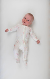 Footed Zipper Sleeper - Love Bunnies