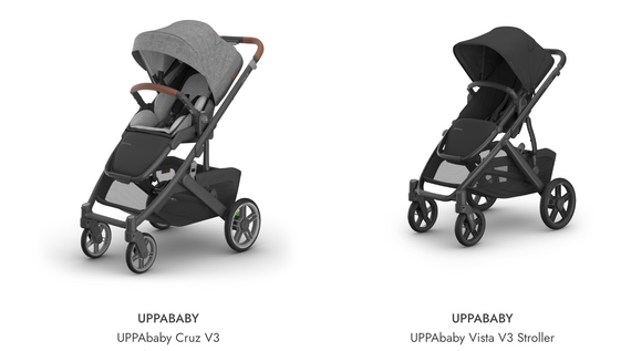 Uppababy Vista V3 stroller vs Cruz V3 stroller Comparison