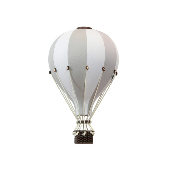 Hot Air Balloon Small - Pale Grey/White