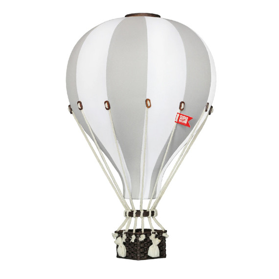 Hot Air Balloon Large - Pale Gray/White