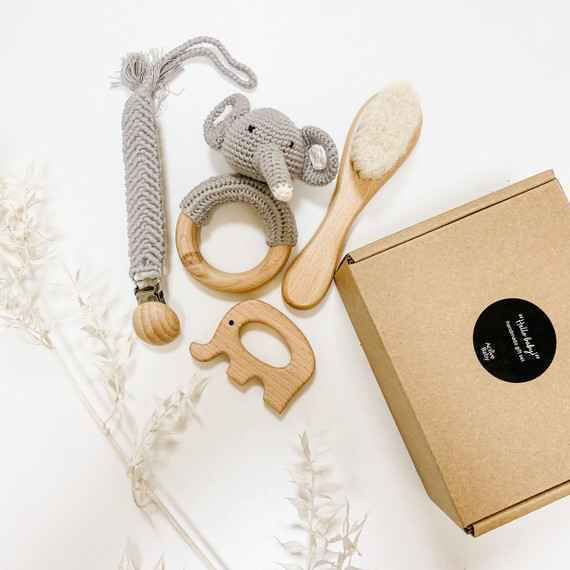 Active Baby Hello Baby Handmade Gift Set - Elephant Active Baby Hello Baby Handmade Gift Set - Elephant