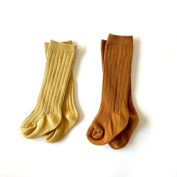 Knee High Socks 2Pack - Rust/Mustard Knee High Socks 2Pack - Rust/Mustard