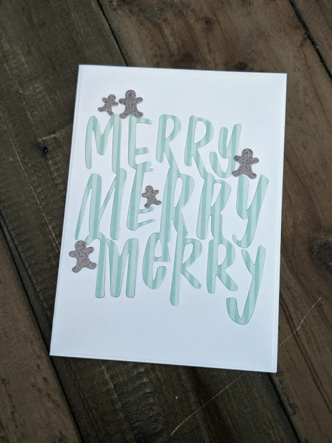 Lovely Paper Design Merry, Merry, Merry Christmas Card