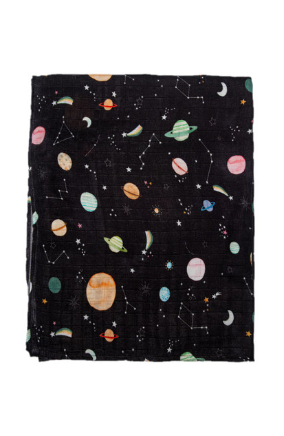 Loulou Lollipop Muslin Swaddle - Planets