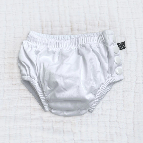 Honeysuckle Swim Diaper - White