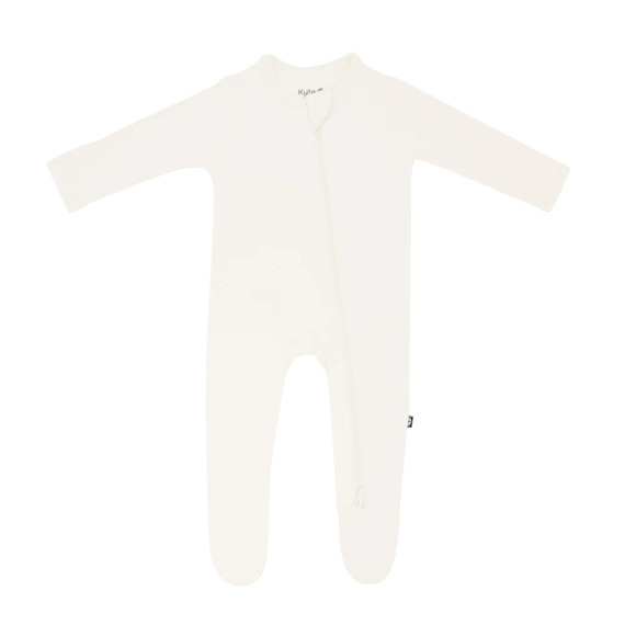 Kyte Baby Zippered Footie - Ecru