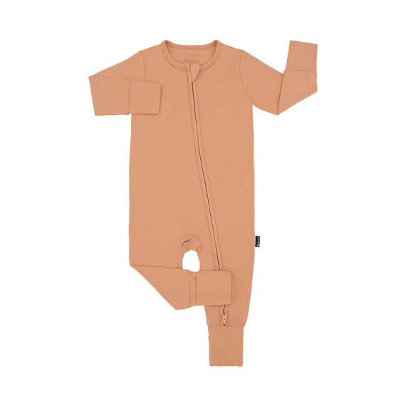 Footless Sleeper with Fold-Over Cuffs - Carrot