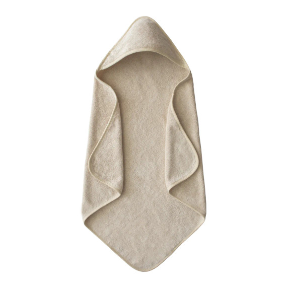 Mushie Organic Cotton Baby Hooded Towel - Fog Mushie Organic Cotton Baby Hooded Towel - Fog