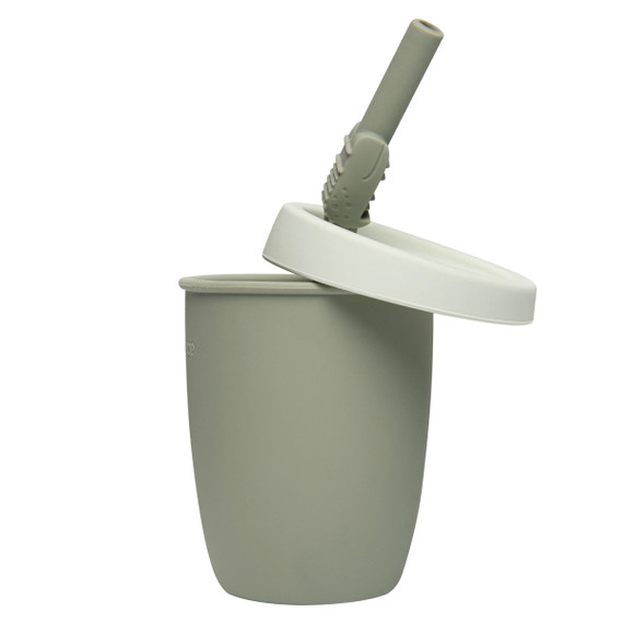 Loulou Lollipop Cup With Straw Sage Alligator Loulou Lollipop Cup With Straw Sage Alligator
