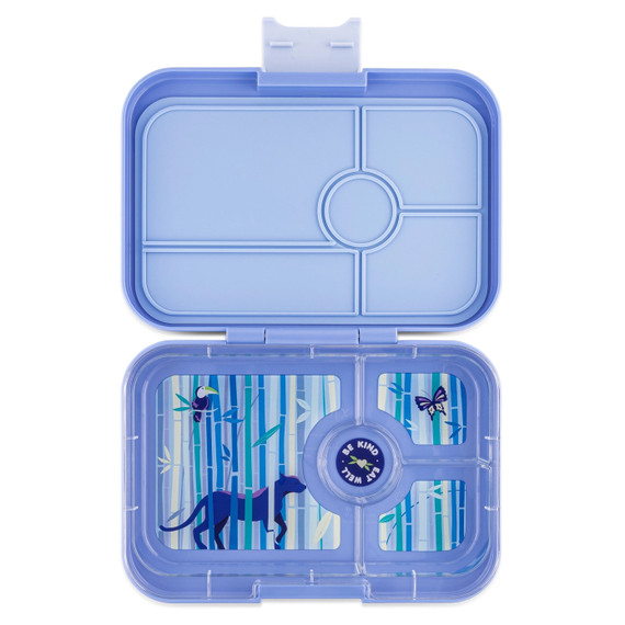 Yumbox Tapas 4 Compartments - Hazy Blue With Pathers Tray
