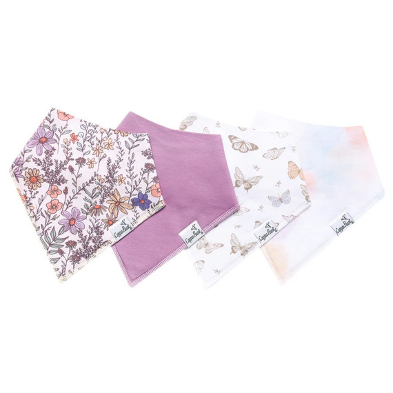 Copper Pearl Bandana Bib Set - Flora