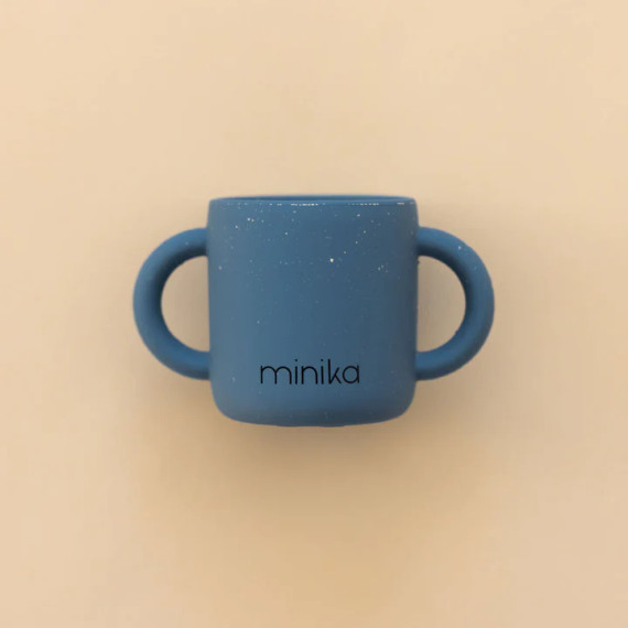 Minika Silicone Learning Cup with Handles - Indigo Minika Silicone Learning Cup with Handles - Indigo