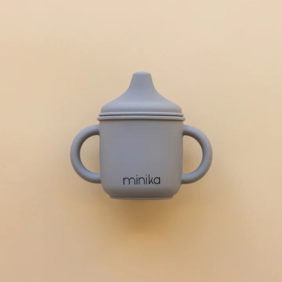 Minika Silicone Sippy Cup -Stone Minika Silicone Sippy Cup -Stone