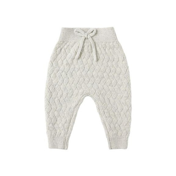 Quincy Mae Knit Pant - Heathered blue, free shipping available, Active Baby Vancouver
