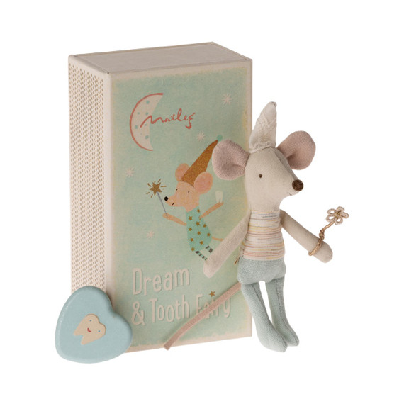 Maileg Little Brother Tooth Fairy Mouse in Matchbox - Mint, free shipping available, Active Baby Vancouver
