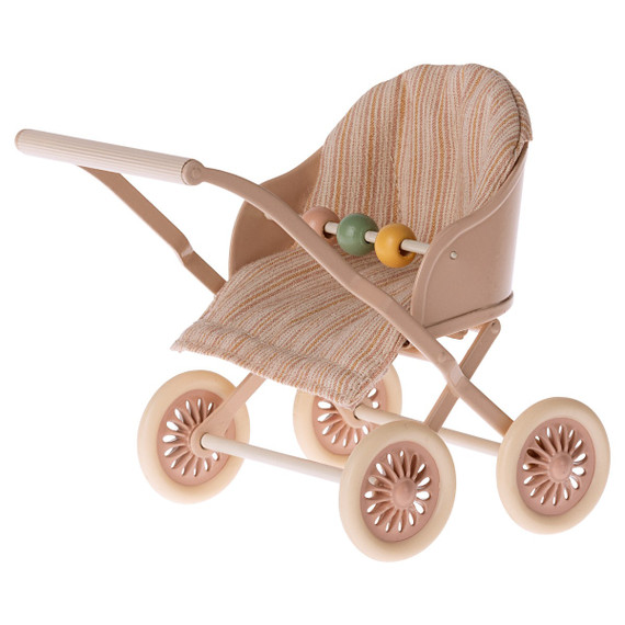 Maileg Baby Mouse Stroller - Rose, free shipping available, Active Baby Vancouver