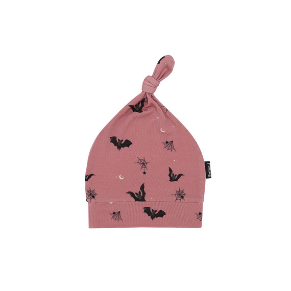 Knotted Hat - Bats - Ash Rose