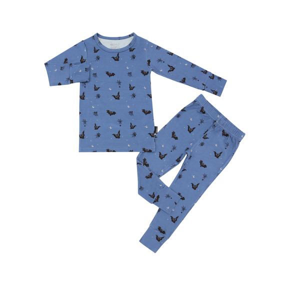 Long Sleeve PJ Set - Bats - Blue