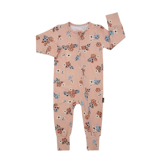 Footless Sleeper with Fold-Over Cuffs - Floral Footless Sleeper with Fold-Over Cuffs - Floral