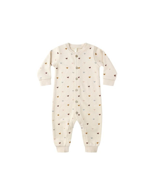 Rylee + Cru Button Down Jumpsuit - Hearts