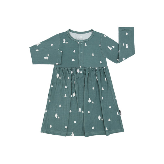 Long Sleeves Peplum Dress - Tiny Trees