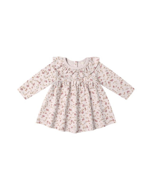 Quincy Mae Ruffle Collar Jersey Dress - Garden