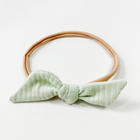 Ribbed Bamboo Little Knot Headband - Meadow Mist Ribbed Bamboo Little Knot Headband - Meadow Mist
