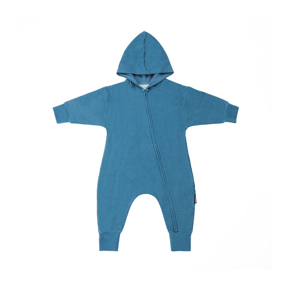 Baggy Hoodie Zipper Jumpsuit - Night Sky