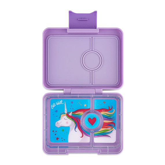 Yumbox Snack size Bento -  Lavande Purple/Magical Unicorn