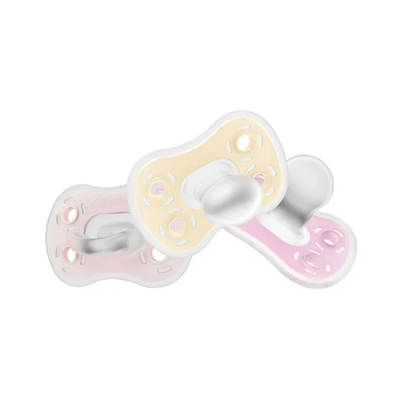 Dr. Brown’s Advantage One-Piece Pacifier 3pk - Pastel Pink/Purple/Ecru