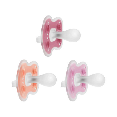 Dr. Brown’s Advantage One-Piece Pacifier 3pk - Pink/Coral/Purple