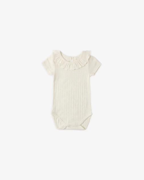 Rylee + Cru Ruffle Collar Bodysuit - Ivory