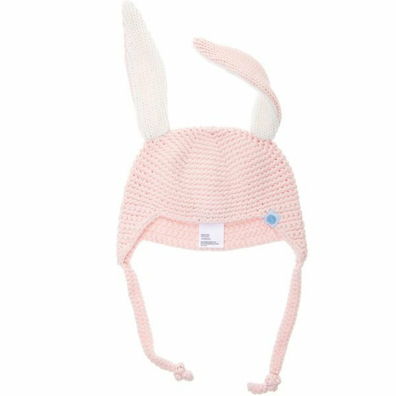 Beba Bean Crochet Bunny Toque Pink