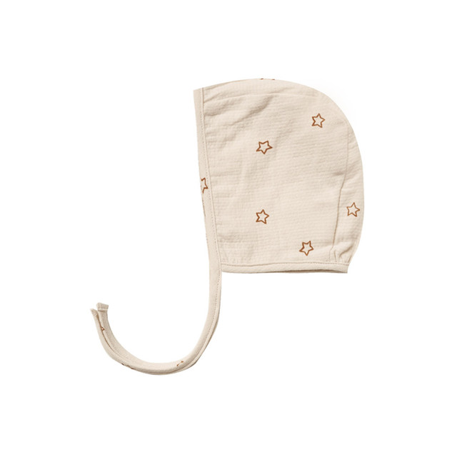 Quincy Mae Baby Bonnet in Natural Stars Quincy Mae Baby Bonnet in Natural Stars