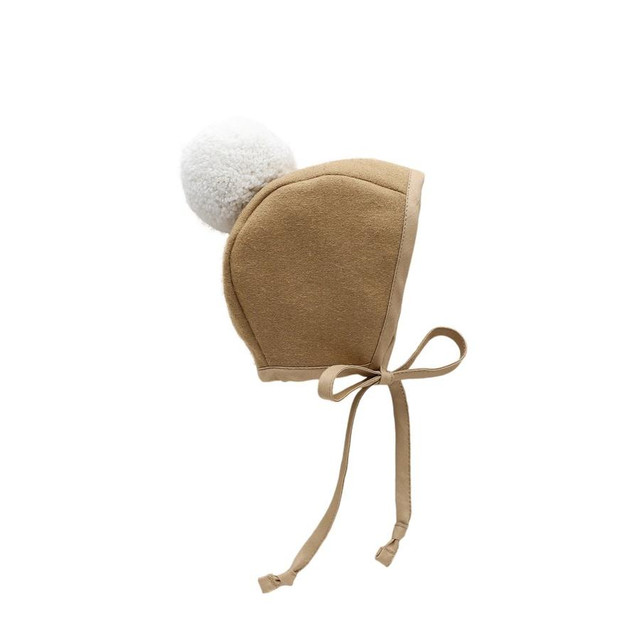 Briar Baby Camel Pom Bonnet