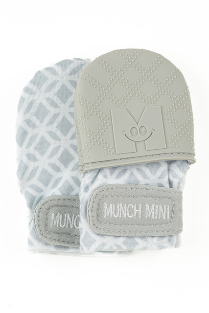 Mini Munch Mitt- Grey Geo