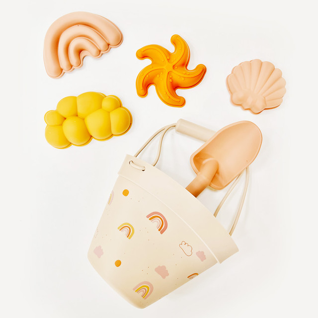 Active Baby Silicone Beach Toy Set - Rainbows Active Baby Silicone Beach Toy Set - Rainbows