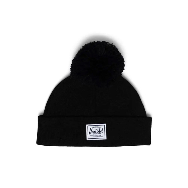 Herschel Baby Beanie with Pom - Black Herschel Baby Beanie with Pom - Black