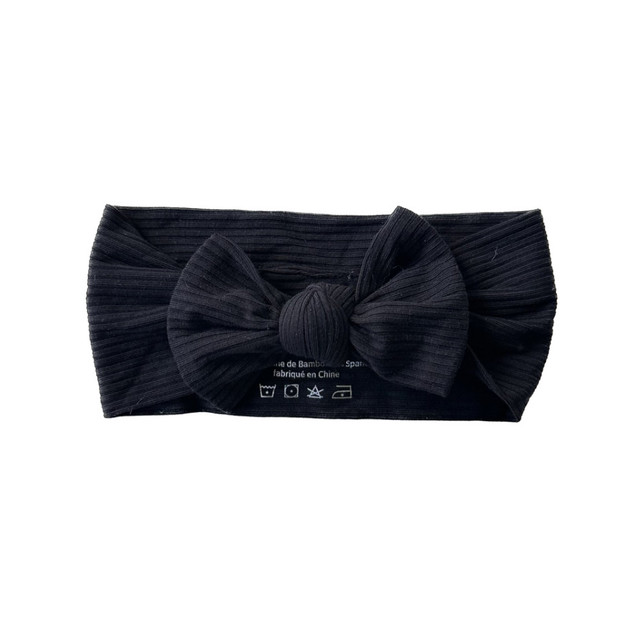 Ribbed Bamboo Headband - Raven Ribbed Bamboo Headband - Raven