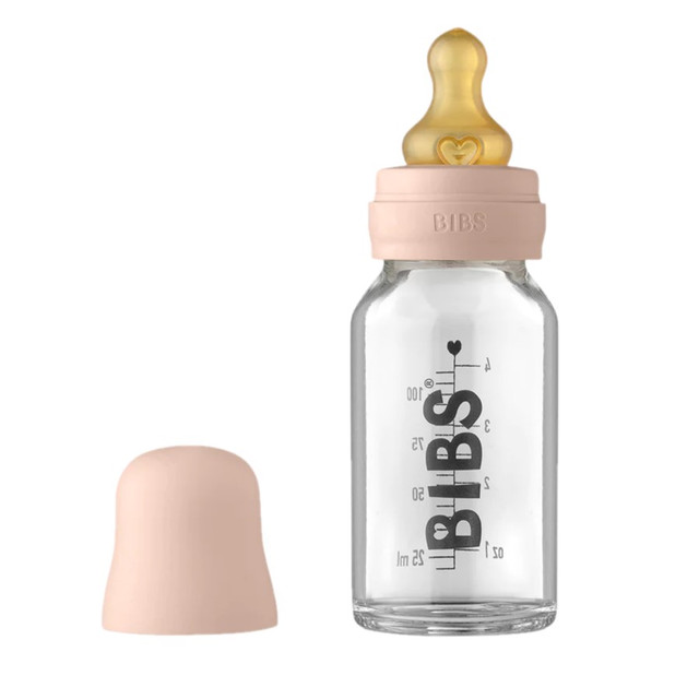 BIBS Baby Glass Bottle Complete Set - Blush BIBS Baby Glass Bottle Complete Set - Blush